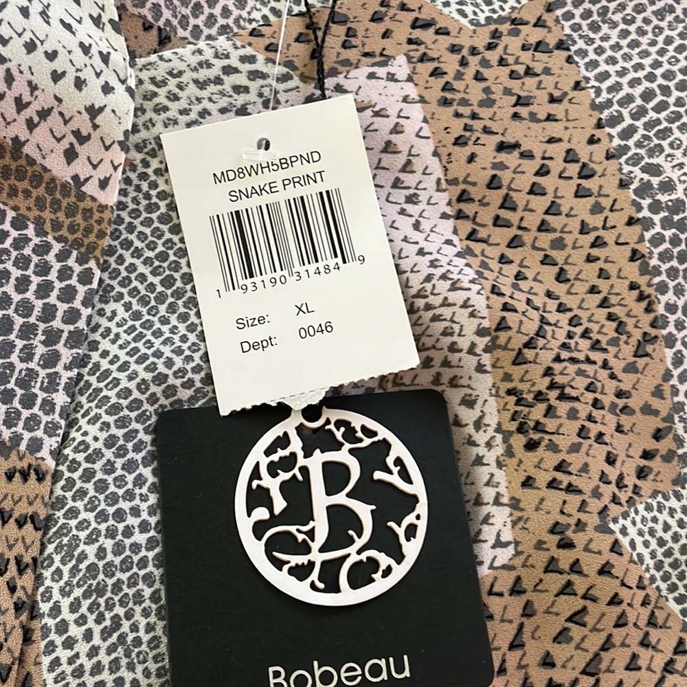 Snake print faux wrap dress